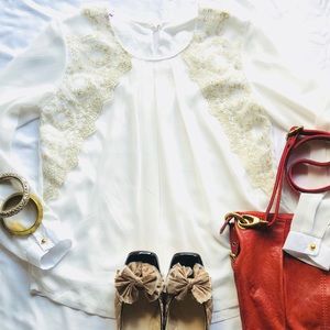 White Chiffon Blouse